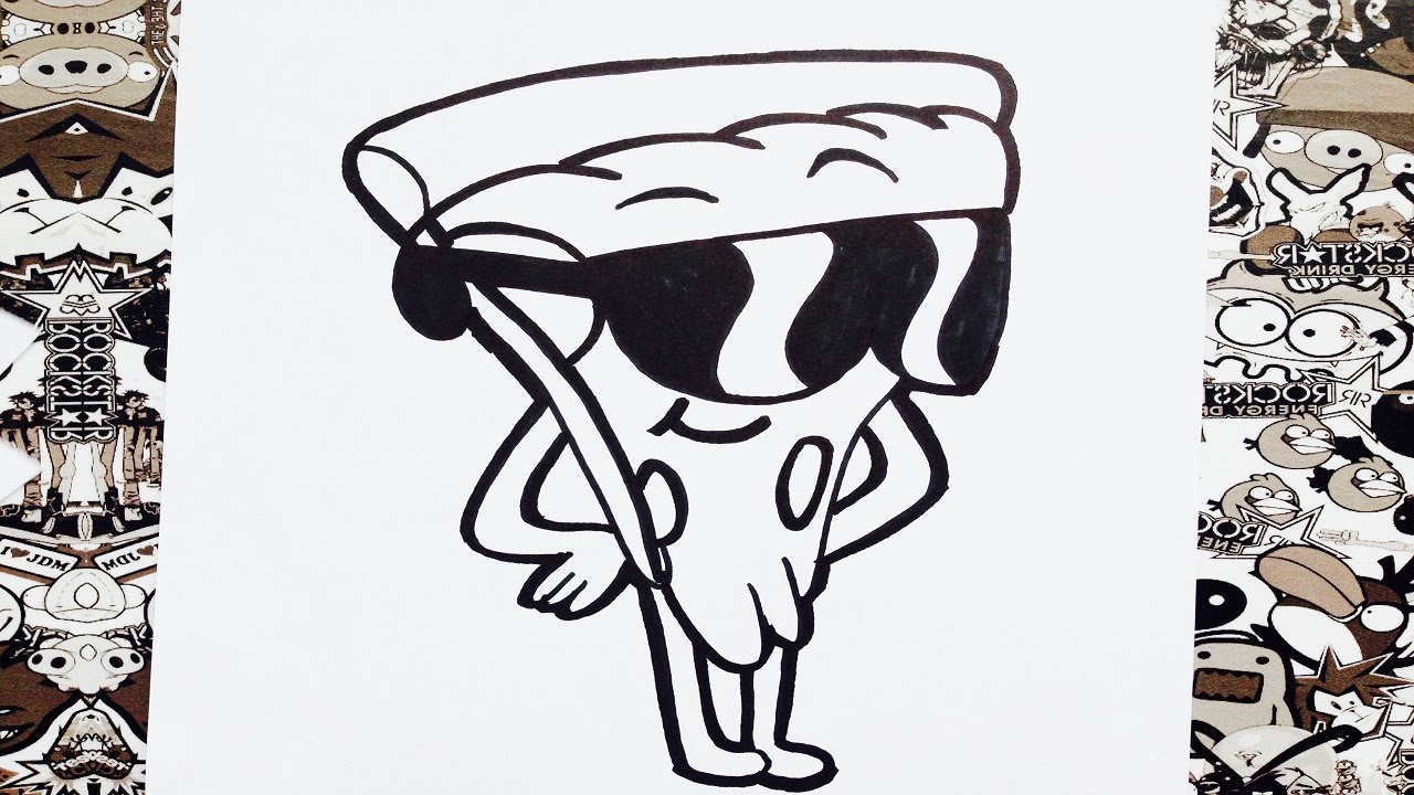 Como dibujar a pizza steve - tio grandpa | how to draw pizza steve