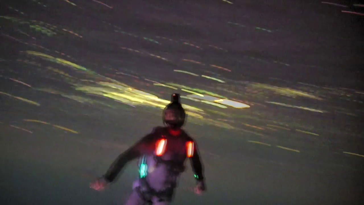 Night Skydive with Aurora Night Vision Camera