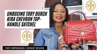 Unboxing Tory Burch Kira Chevron Top Handle Satchel / First Impression &  Honest Review 