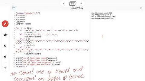 Program 2. Count no. Of Vowels and Constants in upper & Lowercase from a text file