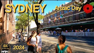 Sydney Australia Walking Tour - The Rocks And Circular Quay | 4K HDR | 25th April 2024