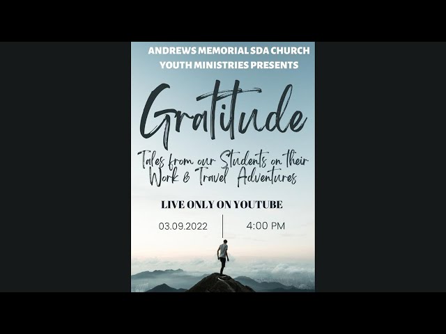 A.Y. Ministry | "Gratitude: Tales from our Students on their Work & Travel Adventures" | Sep 3, 2022