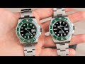 HANDS ON Rolex Submariner 126610LV Kermit vs Hulk 116610LV