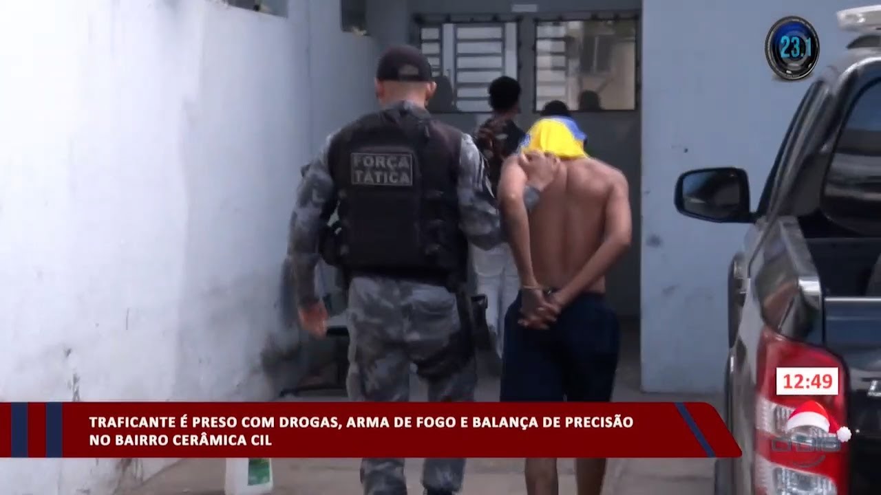 Traficante é preso com drogas, arma de fogo e balança na Cerâmica Cil 06 10 2023