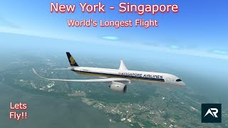 Singapore Airlines A350900: World's Longest Flight New York (JFK)  Singapore (SIN) | Full Flight