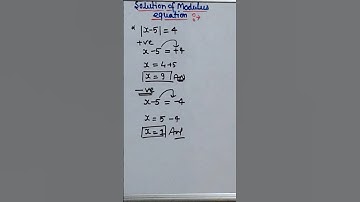 Solution of modulus equation