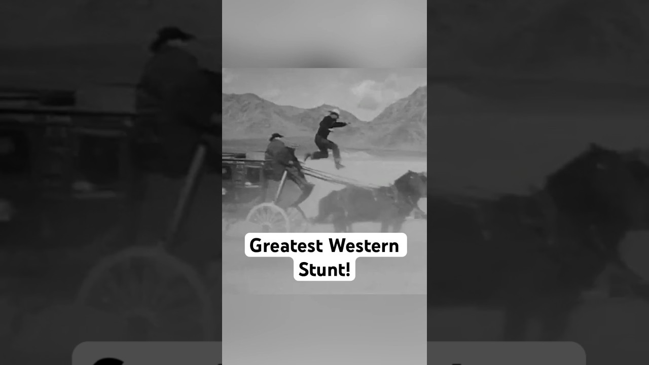 This incredible stunt was performed by Yakima Canutt in John Ford’s ‘Stagecoach’ (1939)