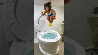 I Jumped Super High Up In The Air Into The Worlds Giant Toilet