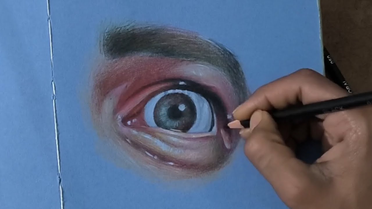 How to Draw Eye | colour Pencil ✏️ structure and Shading 