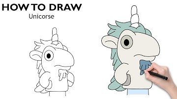 How to Draw Unicorse from Bluey Step by Step