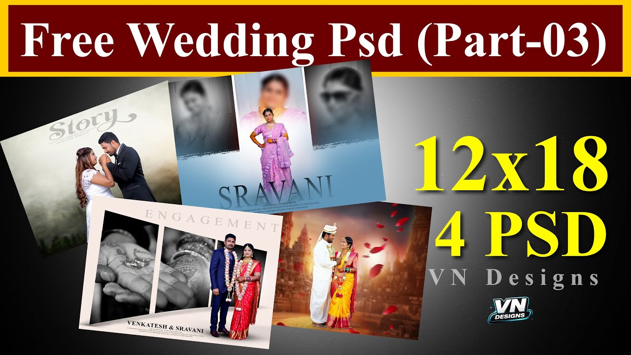 Free Wedding Psd Download | 12 x18 PSD | HalfCreations | Part - 03