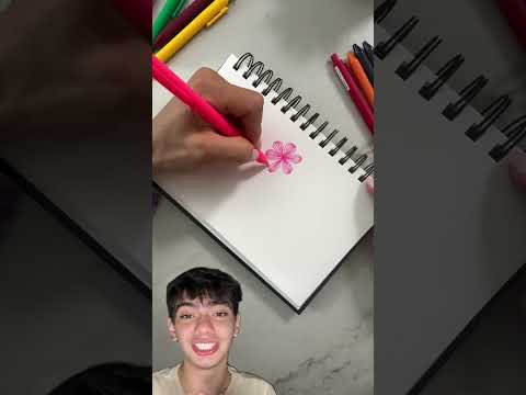 🌸✨ Técnica fácil para desenhar flores lindas! Onde você vai usar? #DesenhoFácil #ArteCriativa