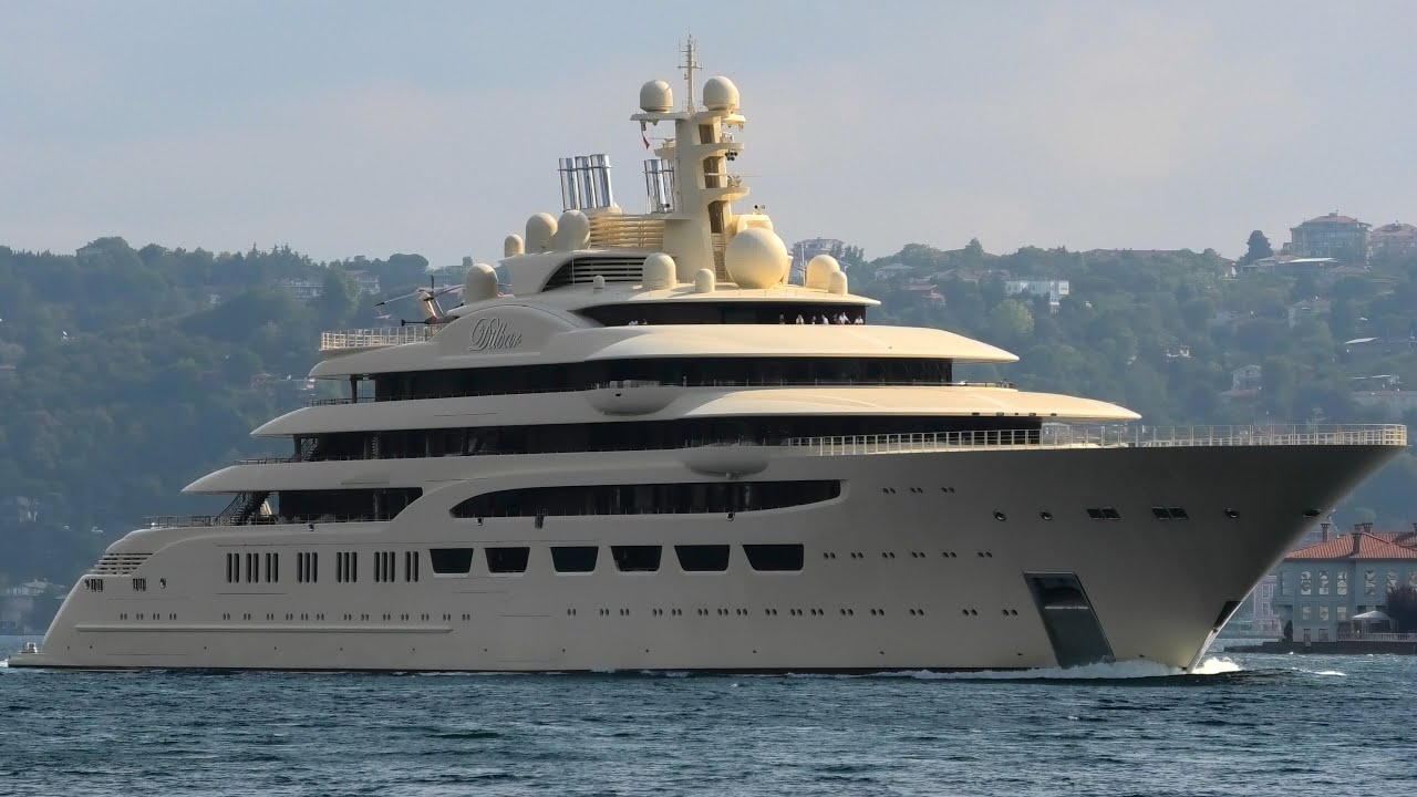 Superyacht DILBAR transits Istanbul strait towards Mediterranean - August 19, 2021