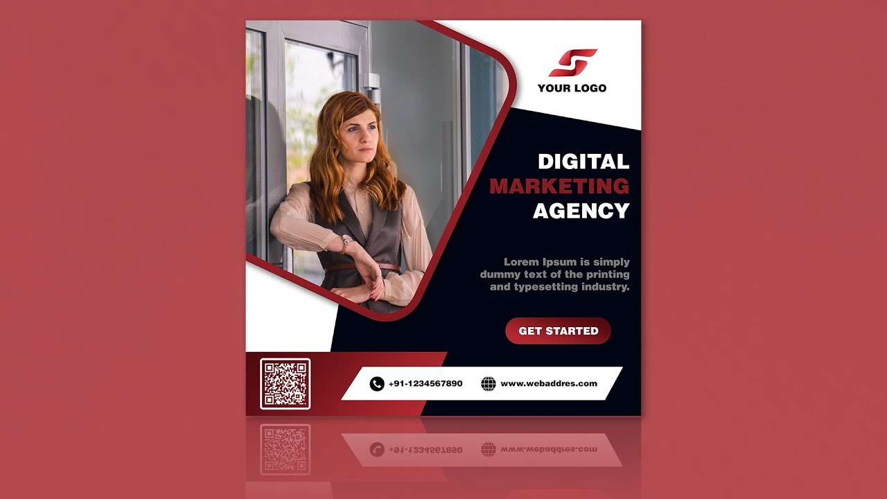 Digital marketing Agency Social Media Poster Design in photoshop - YouTube