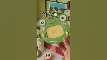 Easy Photo Frame tutorial🐸 Cardboard craft ideas🌼#viralvideo #diy #bestoutofwaste #cardboardcrafts