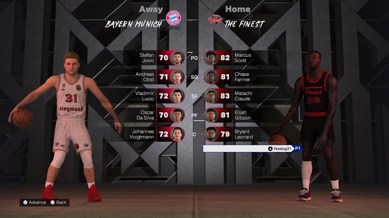 NBA2kplayercreations Finest European Tour: Game 2 vs Bayern Munich