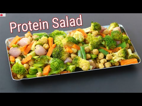 High Protein Salad Recipe - Weight Loss Salad For Dinner - Indian Veg Meal - Vegan Salad Recipe