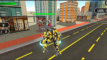 Helicopter Robot Transform War: Robot Helicopter Action Game - Android Gameplay