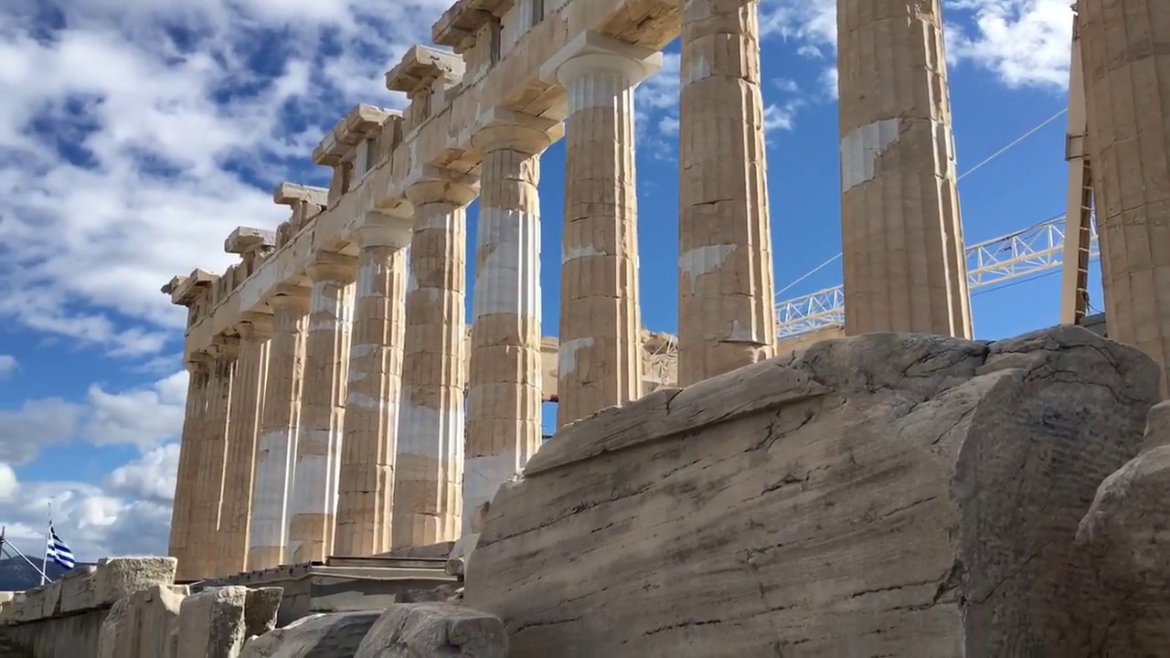 アクロポリス 修復中のパルテノン神殿 横側 18 Youtube