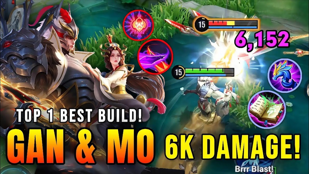 6000 урона!! Невероятный взрывной магический урон от Гана и Мо — лучшая сборка в честь королей.