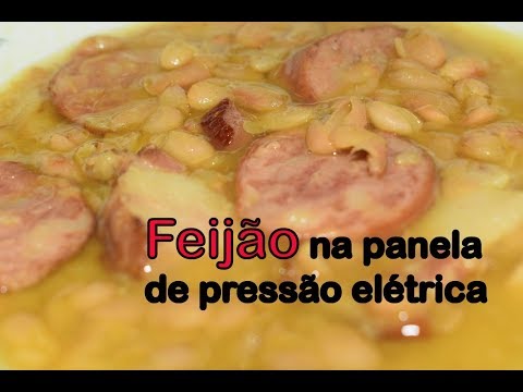 Como fazer feijão na panela de pressão elétrica - bem cremosinho!!!