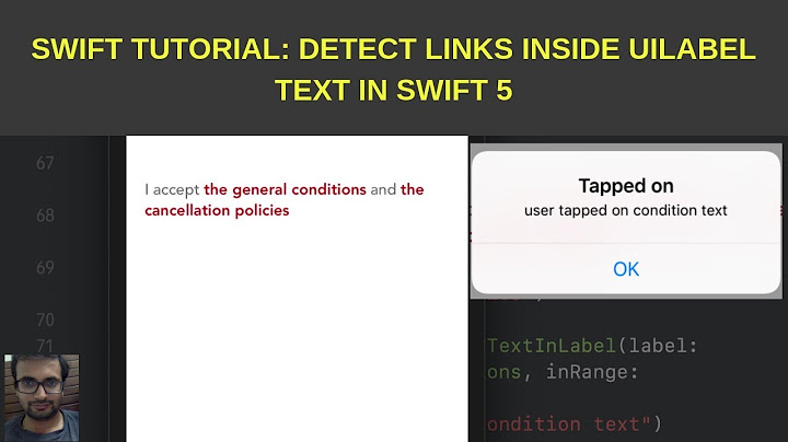 Swift Tutorials: Detect links inside UILabel text in swift 5 using UITapGestureRecognizer
