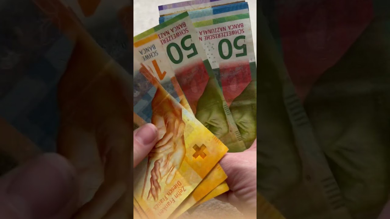 Swiss Franc Cash and Money Counting Video  