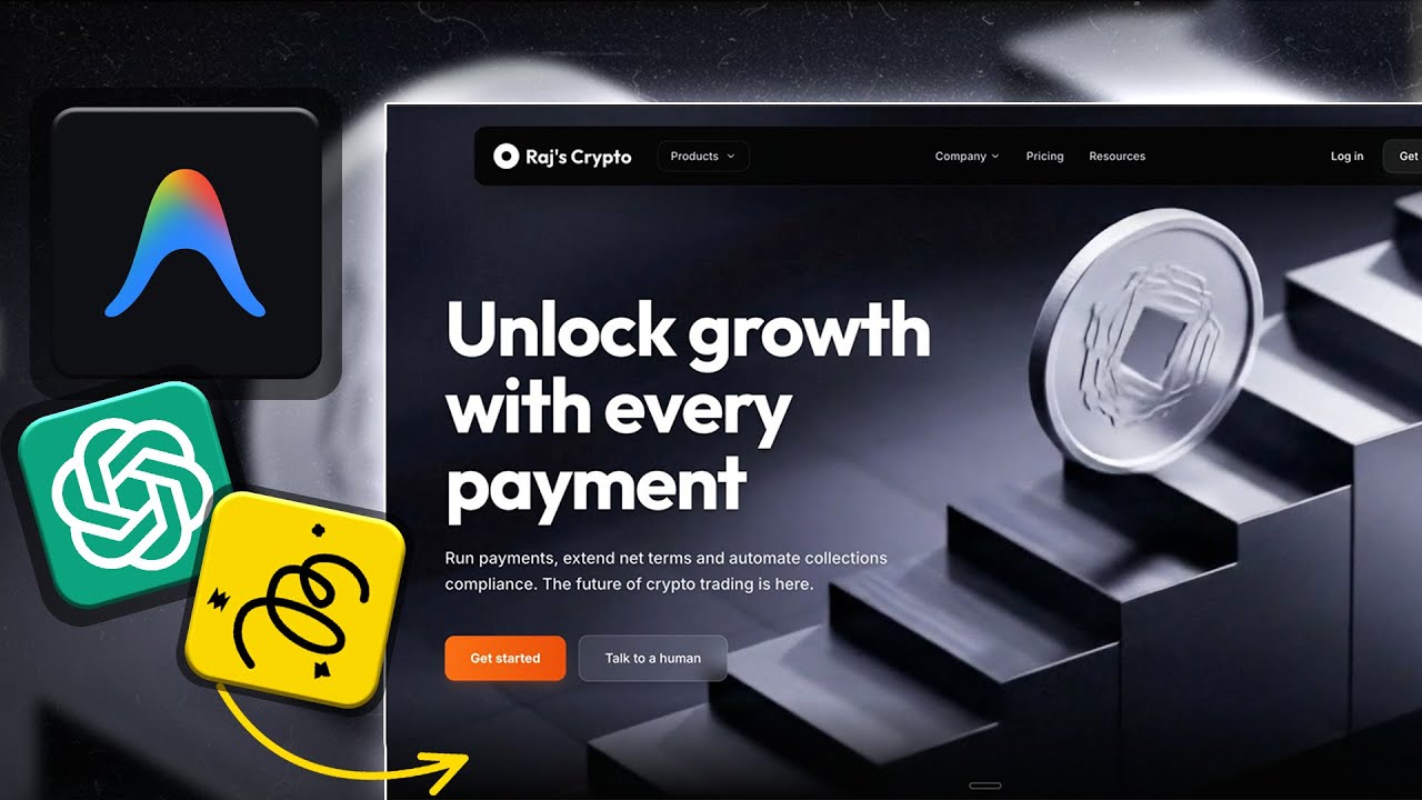 Я создал анимированный криптосайт за 10 минут, используя ИИ (Google Anti-Gravity).