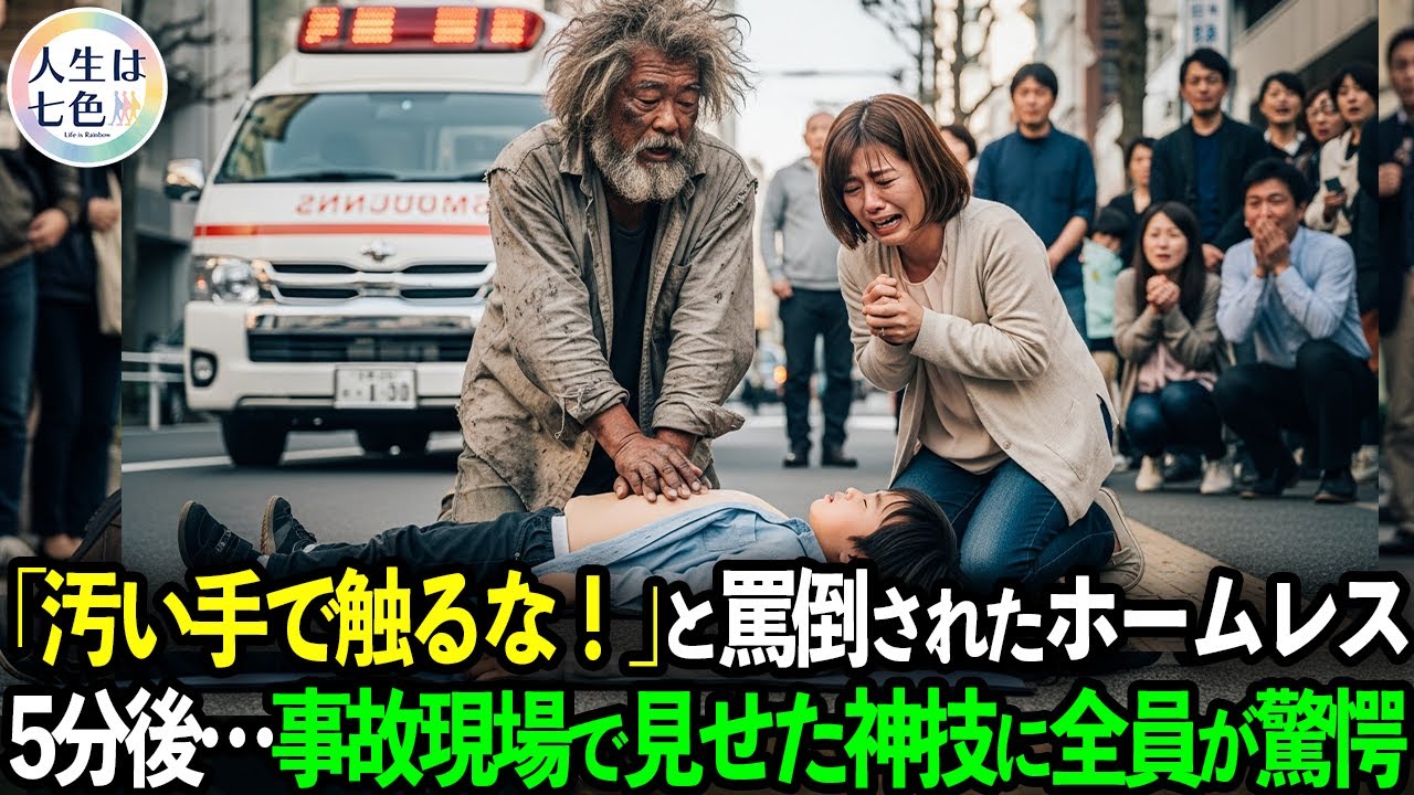 「誰か助けて！」子供を抱えて泣き叫ぶ母親。5分後、子供を救ったホームレスの本当の正体に全員驚愕