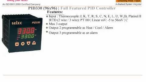 PID  TEMPERATURE CONTROLLER PROGRAMMABLE PID 330 SELEC