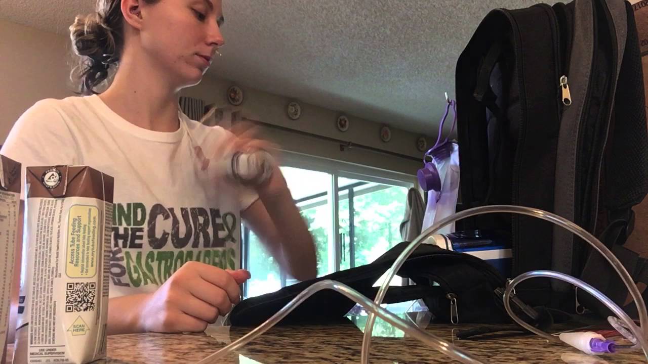 Setting up your feeding tube bag YouTube