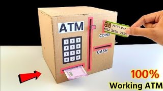 How to Make Mini Cardboard ATM Machine #youtubeshorts #viral #askarts #diy #atm