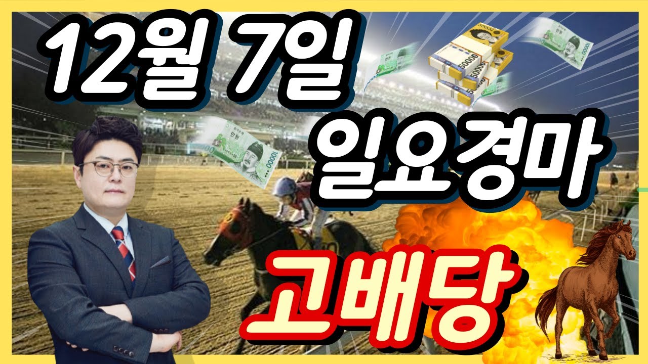#12월7일 일요경마! 고배당 최강 분석!