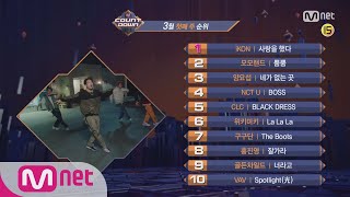 What are the TOP10 Songs in 1st week of March M COUNTDOWN 180301 EP.560