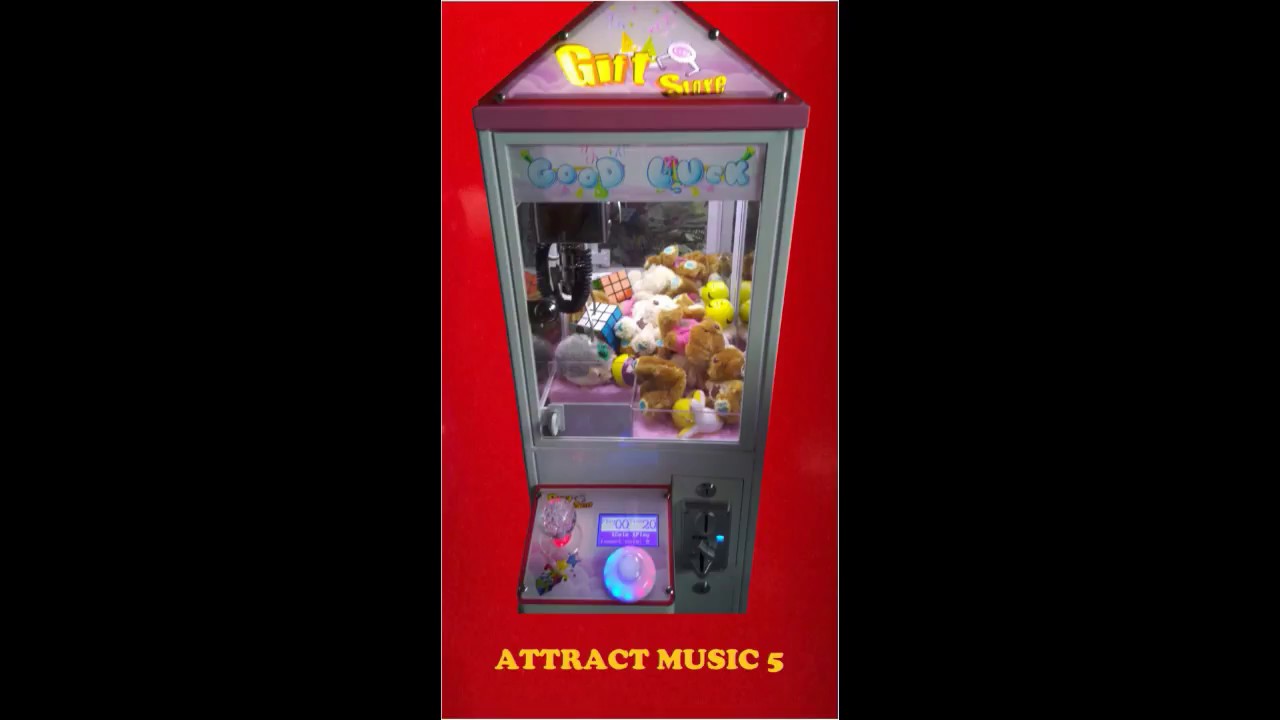 3 Gift Store Mini Claw Machine Music Attract Coins Gameplay Alarm