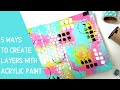 Art Journaling for Beginners | Creating Layers with Acrylic Paint | Easy Art Journal Page