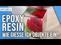 Mit Gießharz Gegenstände eingießen - 30cm Kunstrose | EPODEX
