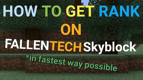 How to get Rank for free on Fallentech skyblock