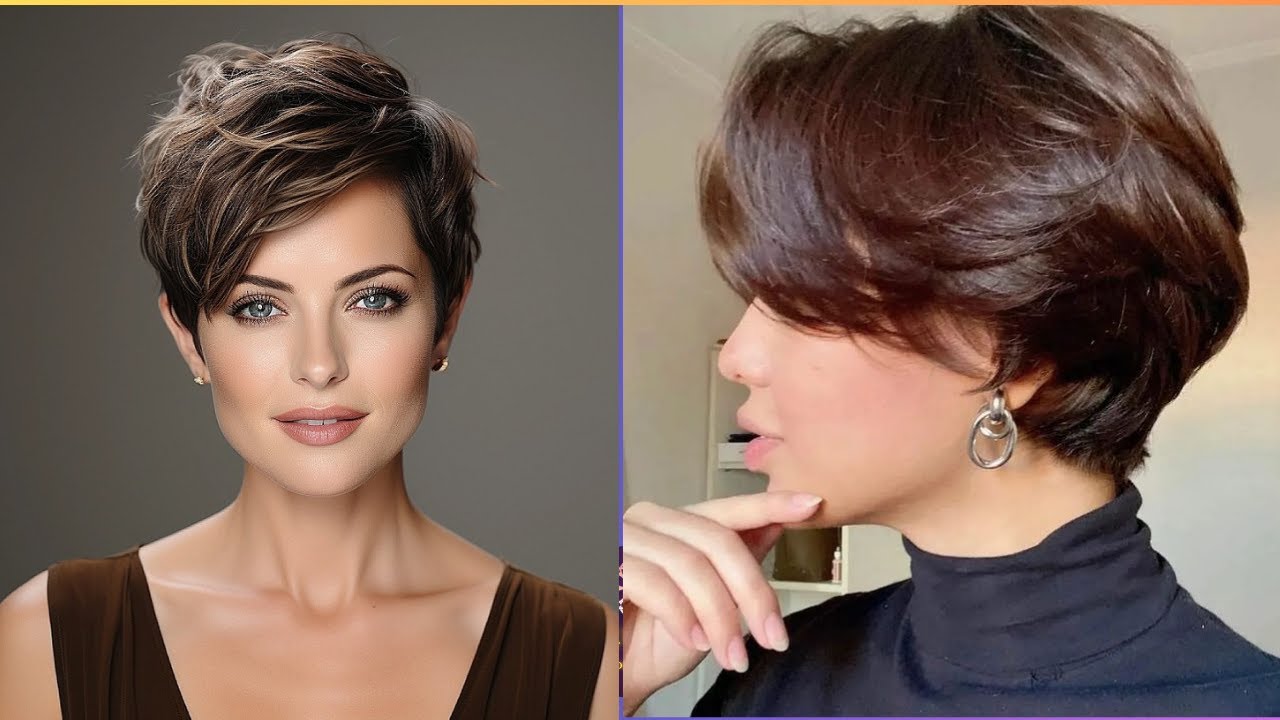 10 MELHORES Cortes de cabelo curto feminino SENHORAS +50 anos tendência ...