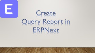 Query Report in Erpnext #frappe #erpnext #developer