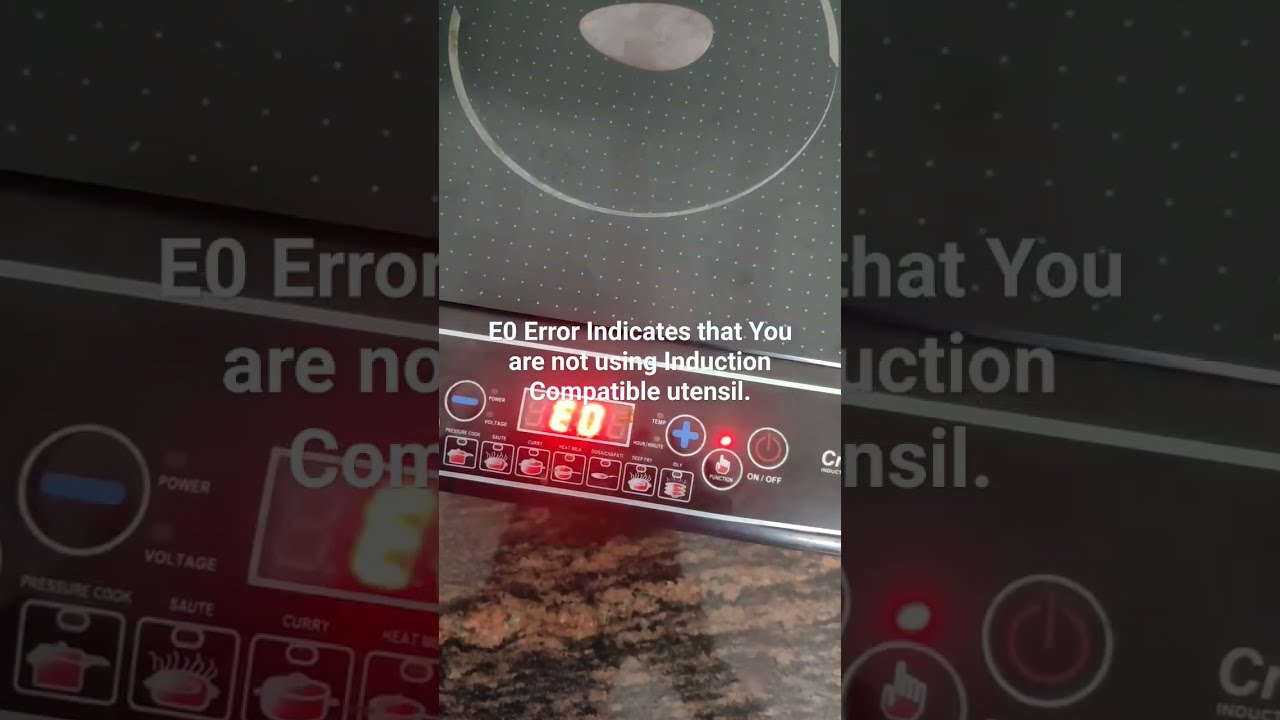 Electric Stove EO Or E0 Error