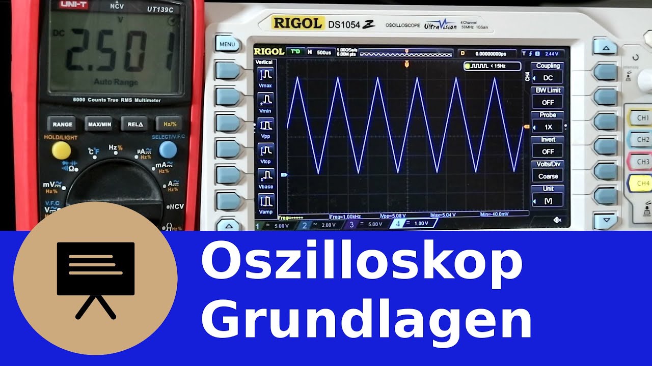0x28 Was ist ein Oszilloskop ? (Grundlagen und Bedienoberfläche) - YouTube