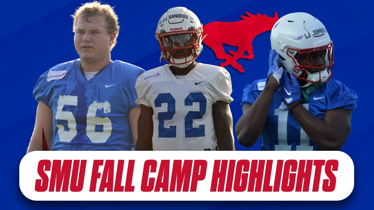 SMU Football Fan Day Practice Highlights: 1-on-1 drills with WRs matching up with DBs
