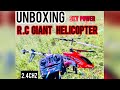 Unboxing giant rc helicopter motorco sky power