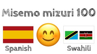 Misemo mizuri 100 + Pongezi  - Kihispania + Kiswahili - (Muongeaji wa lugha kiasili)