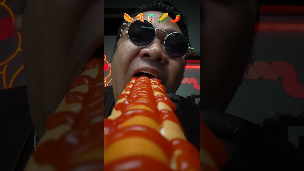 กินตามอิโมจิ 🌭🍕🧋🌽🌶️ #กินกับshorts #emojichallenge #shorts