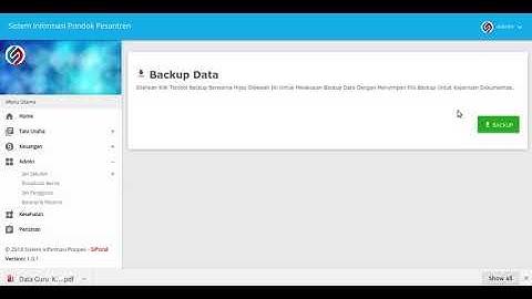 Backup Database – Sistem Informasi Sekolah dan Pondok Pesantren Berbasis Web