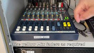 Music - CD/Aux and sound mixer (Main Hall)