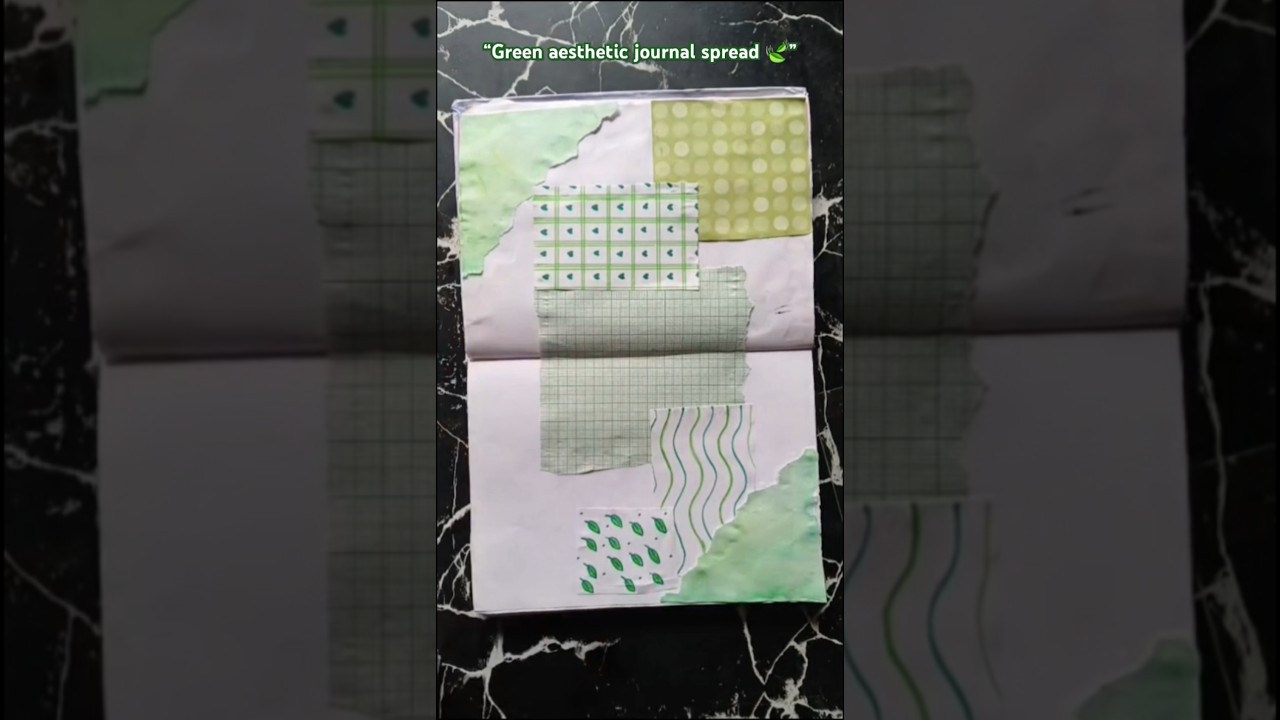 Turning pages into peace 🍃💚Simple green journal spread to start the year with calm & positivity.