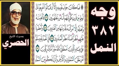 صفحة 382 - سورة النمل - فما كان جواب قومه إلا أن قالوا أخرجوا آل لوط من قريتكم إنهم أناس يتطهرون